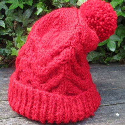 Child's Cable Bobble Hat