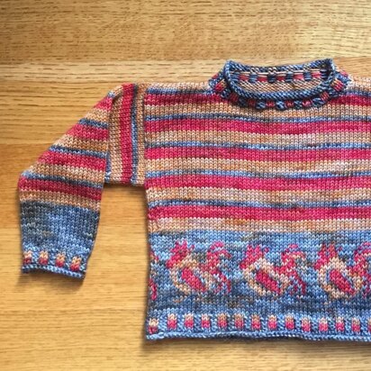 Galletto Year of the Rooster Child's Pullover