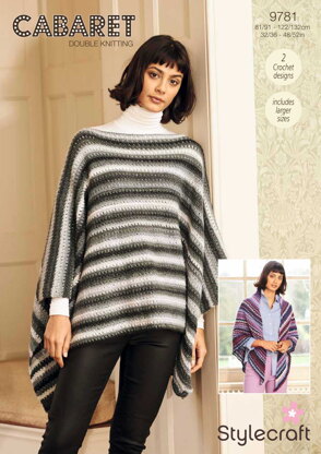 Crochet Poncho and Shawl in Stylecraft Cabaret - 9781 - Downloadable PDF