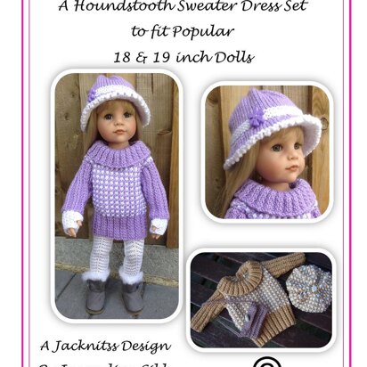 25 Houndstooth Sweater Dress - knitting pattern