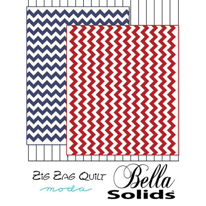 Moda Fabrics Bella Solids Zig Zag Quilt - Downloadable PDF