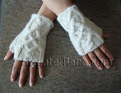 #110 One Skein Cabled Fingerless Gloves