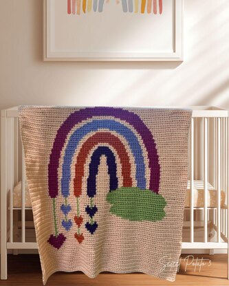 Rainbow Boho Baby Blanket