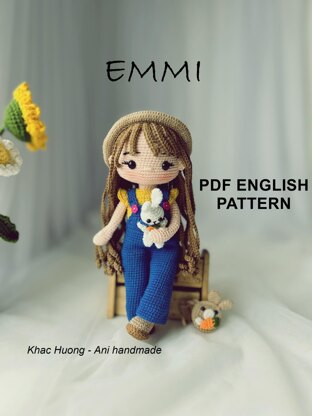 EMMI doll Knitting pattern by Khac Huong Ani handmade LoveCrafts