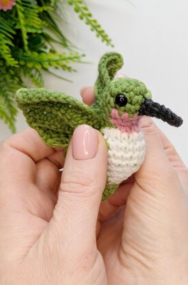 Hummingbird Crochet Pattern, Easy Crochet Amigurumi Bird Pattern, Crochet Keychain Pattern