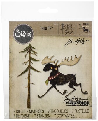 Sizzix Thinlits Dies By Tim Holtz 12/Pkg - Merry Moose