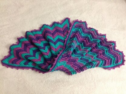 Ridged Chevron Butterfly Blanket