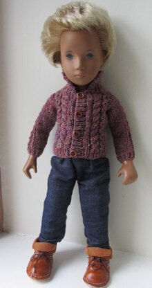 Sasha Doll Cable Knit Jacket Knitting Pattern