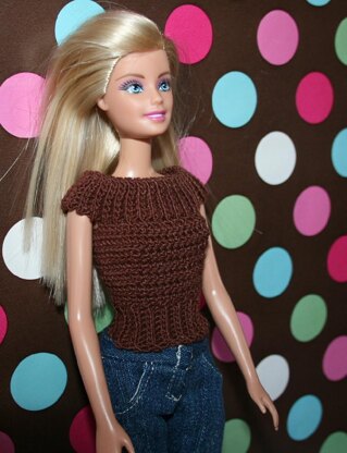 Barbie scoop neck top