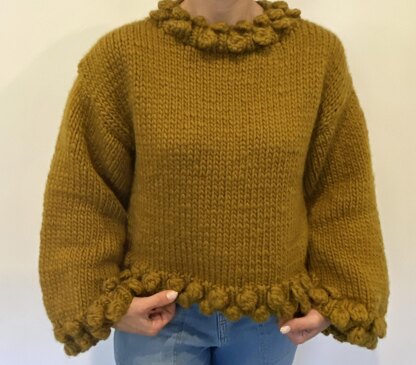 Cropped Bobble Pullover
