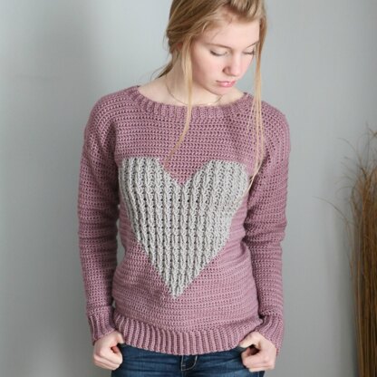 Cabled Heart Pullover