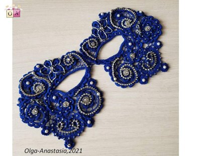 Carnival blue lace mask