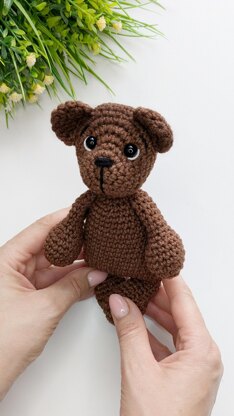 Crochet bear snuggler pattern, easy crochet baby lovey blanket pattern