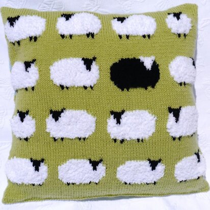 Flock of sheep cushion