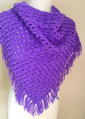 Easy & Quick Crochet Triangle Scarf