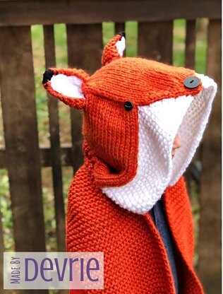 Fox or Wolf Hooded Scarf