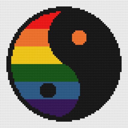 Gay Pride Yin Yang Pillow