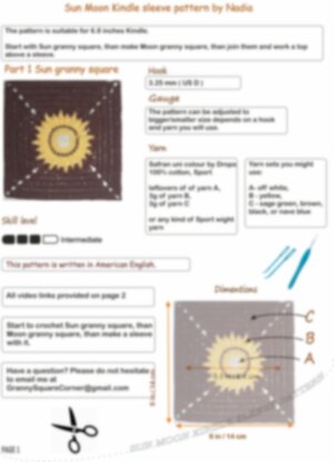 Sun moon kindle sleeve
