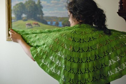 Snow Drops & Snap Peas Shawl