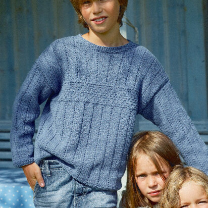 Child’s Sweater with Textured in Schachenmayr Sun City - S6939