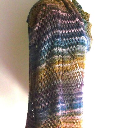 Cable & lace scarf