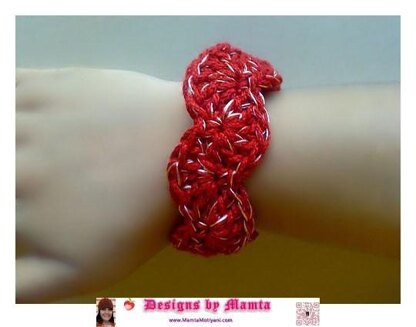 Crochet Scalloped Bangle Bracelet Unique Jewelry