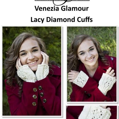 Lacy Diamond Cuffs in Cascade Venezia Glamour - C263