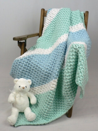 Soften His World Baby Blanket in Caron Simply Soft - Downloadable PDF