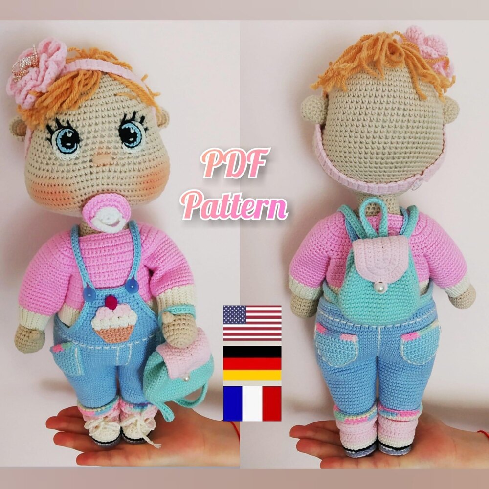 Amigurumi doll pacifier store baby