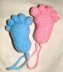 Lovely baby feet knitting pattern