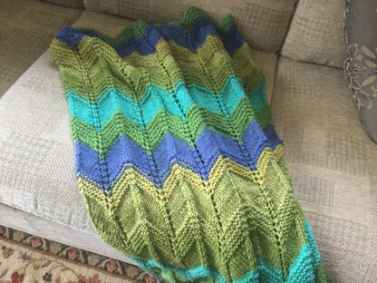 Kiwi blueberry baby blanket