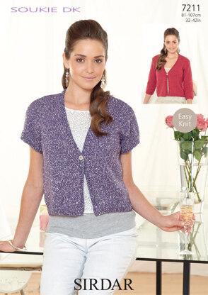 Cropped Cardigans in Sirdar Soukie DK - 7211 - Downloadable PDF