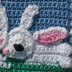 Mummy Bunny and baby potholder