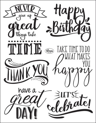 Viva Decor Clear Stamp Set 14cmX18cm - Lettering English