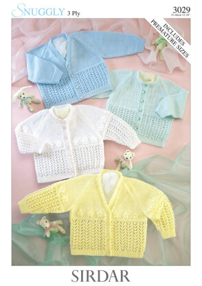 Cardigans in Sirdar Snuggly 3 Ply 50g - 3029 - Downloadable PDF