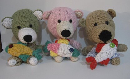 Knitkinz Bear Family & Fish