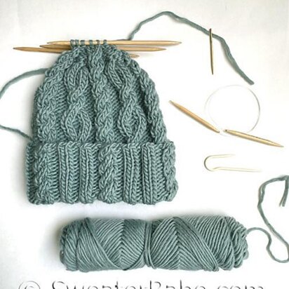 #338 Maren Bulky Cabled Beanie