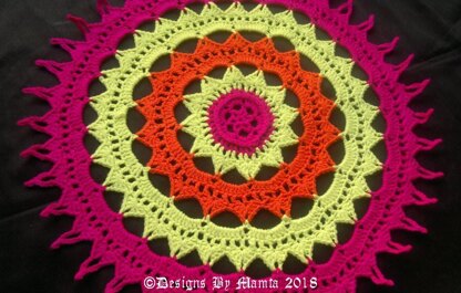 Sun Mandala Crochet Doily Pattern For Home Decor