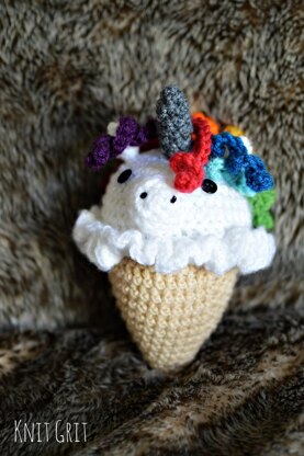 Unicorn Ice Cream Cone Amigurumi