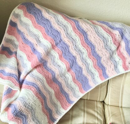 Pastel Waves baby blanket