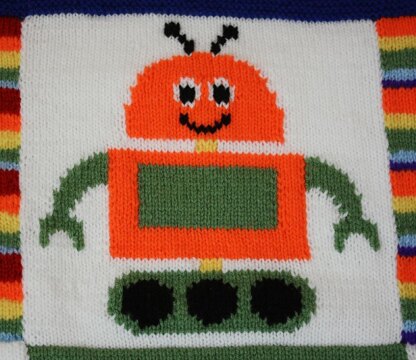 The Knitbots baby blanket