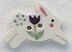 Mill Hill Button 86319 - White Leaping Bunny