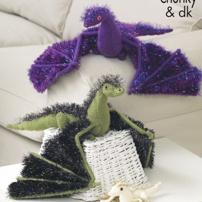 Dragons in King Cole Tinsel Chunky & Pricewise DK - 9051 - Downloadable PDF