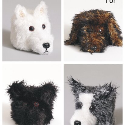 Crochet Dog Toilet Roll Covers in King Cole Luxe Fur - 9071 - Downloadable PDF