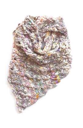 Swirly Shawl in Knit Collage Daisy Chain