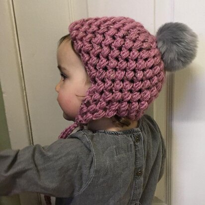 Crochet Pattern Baby, Childs Loopy Stitch Hat,  Helmet, 5 sizes   #405