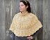 Embossed Leaves Poncho