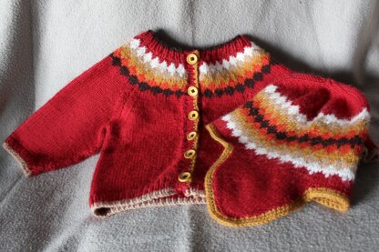cosy cardigan and hat