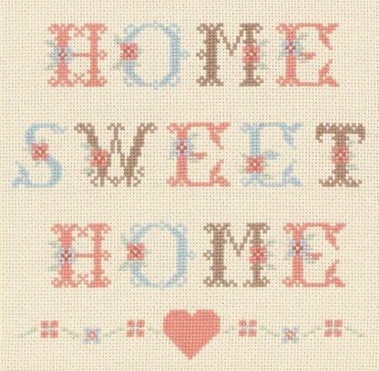 Anchor Home Sweet Home Cross Stitch Kit - 18cm x 18cm