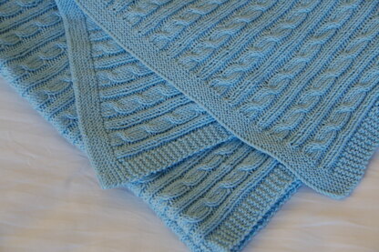 Fingering Weight (4 ply) Cable Baby Blanket